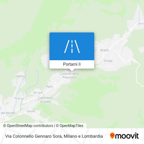 Mappa Via Colonnello Gennaro Sora