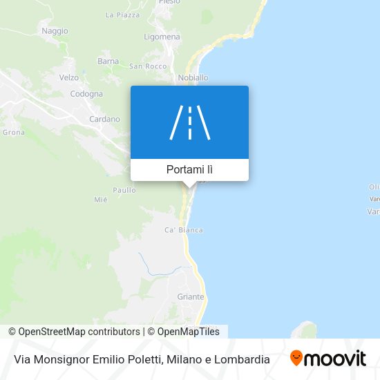 Mappa Via Monsignor Emilio Poletti