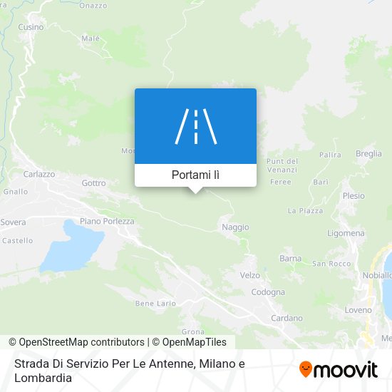 Mappa Strada Di Servizio Per Le Antenne