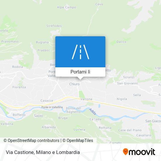 Mappa Via Castione