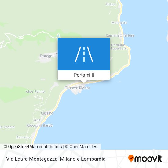 Mappa Via Laura Montegazza