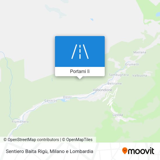 Mappa Sentiero Baita Rigù