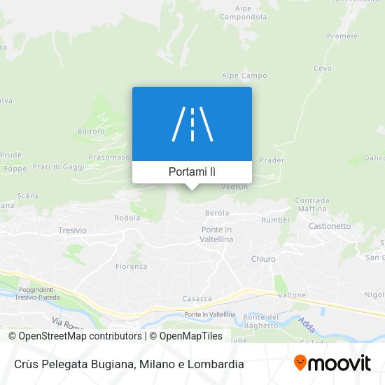 Mappa Crùs Pelegata Bugiana