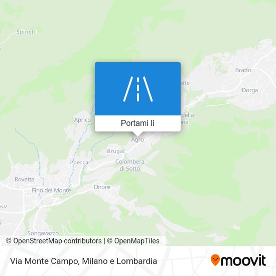 Mappa Via Monte Campo