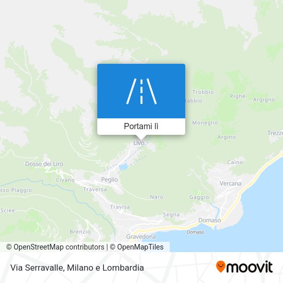 Mappa Via Serravalle