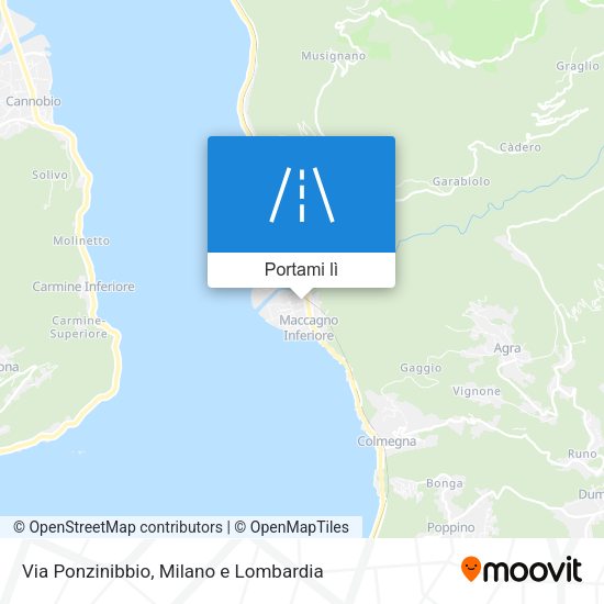 Mappa Via Ponzinibbio