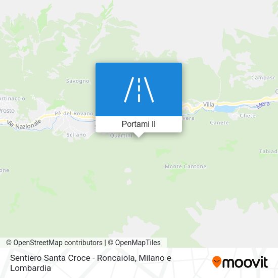 Mappa Sentiero Santa Croce - Roncaiola