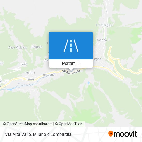 Mappa Via Alta Valle