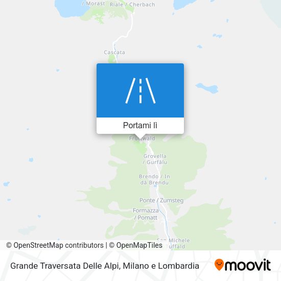 Mappa Grande Traversata Delle Alpi