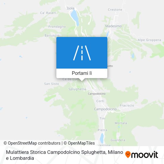Mappa Mulattiera Storica Campodolcino Splughetta