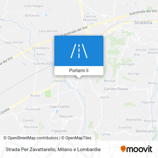 Mappa Strada Per Zavattarello