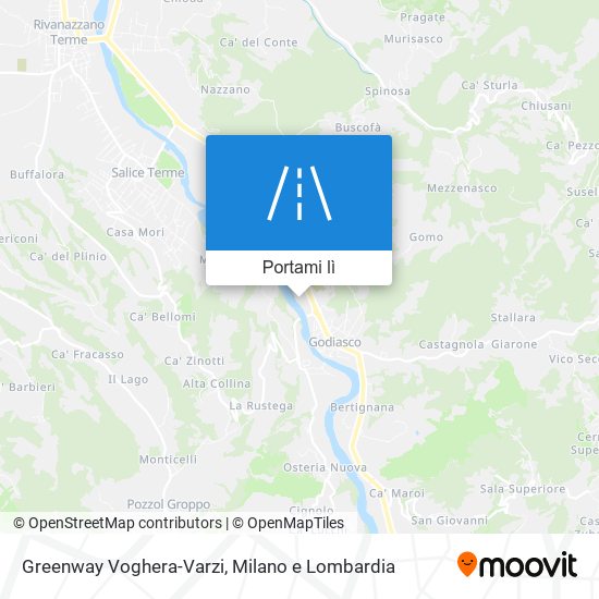 Mappa Greenway Voghera-Varzi