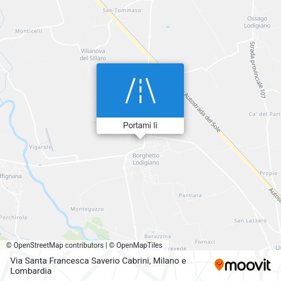 Mappa Via Santa Francesca Saverio Cabrini