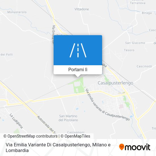 Mappa Via Emilia Variante Di Casalpusterlengo