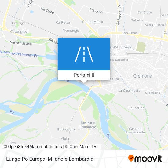 Mappa Lungo Po Europa