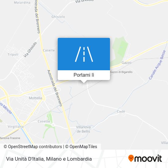 Mappa Via Unità D'Italia