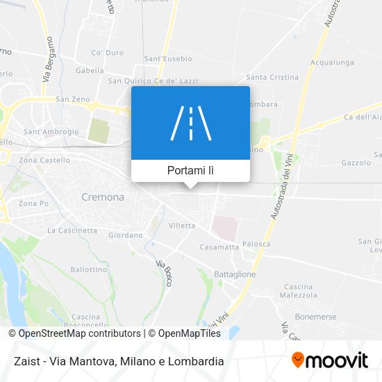 Mappa Zaist - Via Mantova