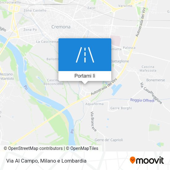 Mappa Via Al Campo