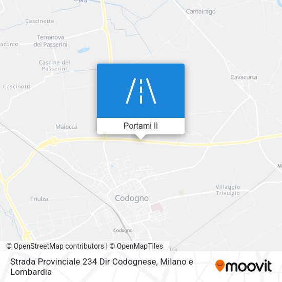 Mappa Strada Provinciale 234 Dir Codognese
