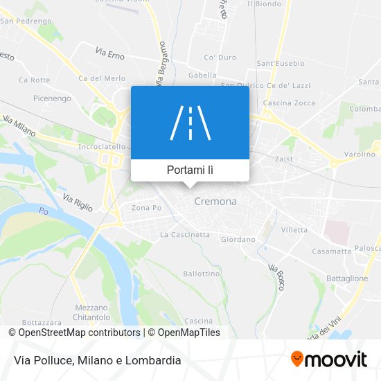 Mappa Via Polluce