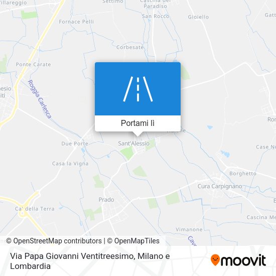 Mappa Via Papa Giovanni Ventitreesimo