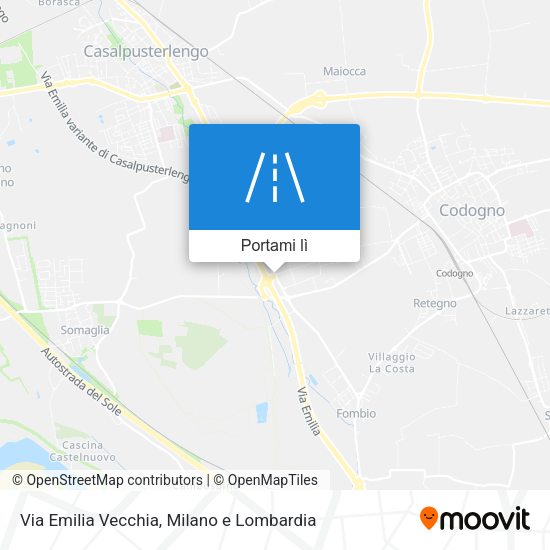 Mappa Via Emilia Vecchia