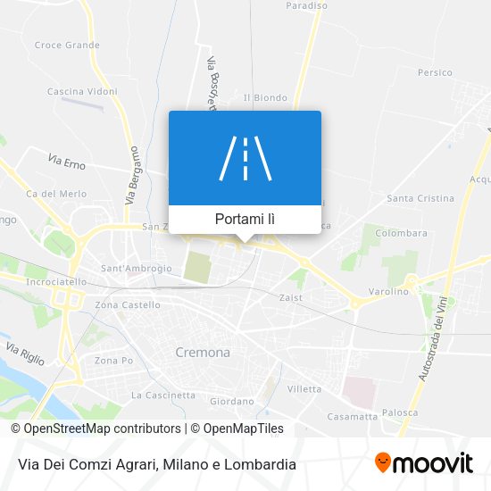 Mappa Via Dei Comzi Agrari