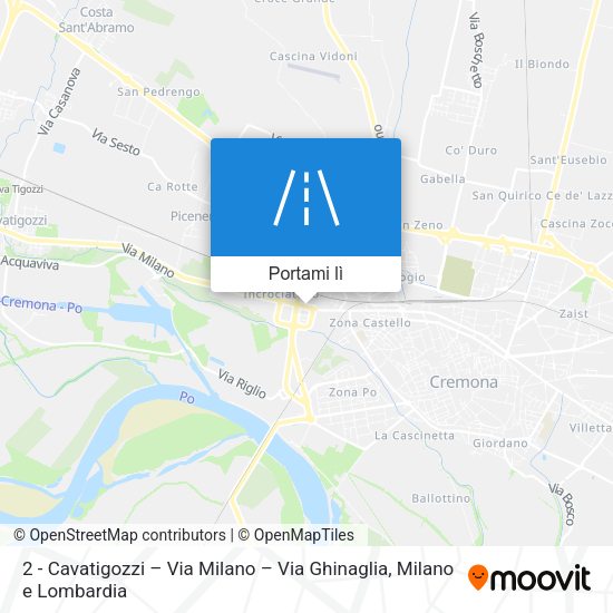 Mappa 2 - Cavatigozzi – Via Milano – Via Ghinaglia