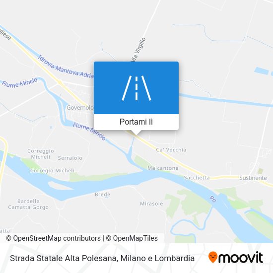 Mappa Strada Statale Alta Polesana