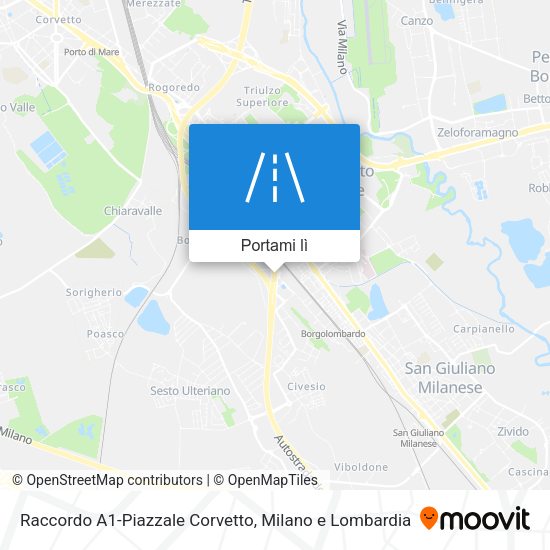 Mappa Raccordo A1-Piazzale Corvetto