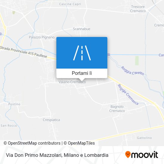 Mappa Via Don Primo Mazzolari