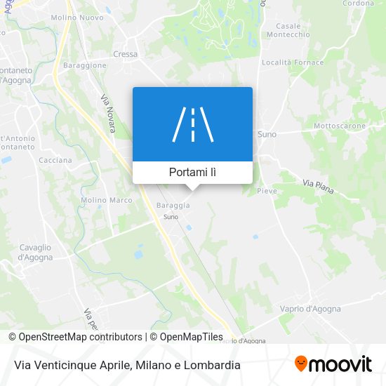 Mappa Via Venticinque Aprile