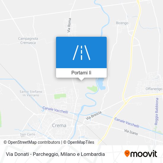 Mappa Via Donati - Parcheggio