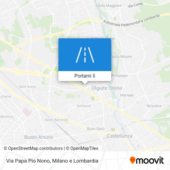 Mappa Via Papa Pio Nono