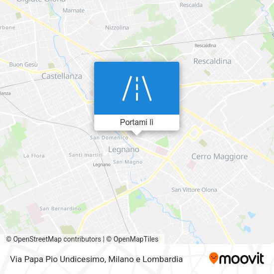 Mappa Via Papa Pio Undicesimo
