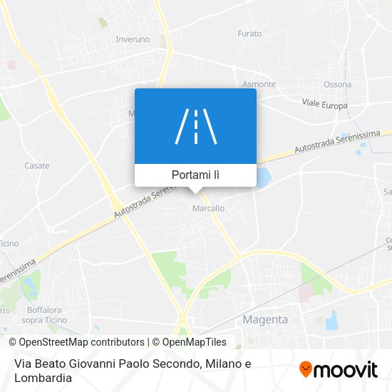 Mappa Via Beato Giovanni Paolo Secondo