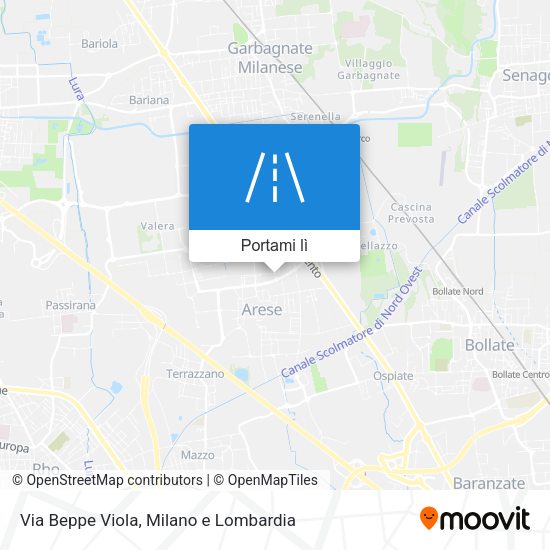 Mappa Via Beppe Viola