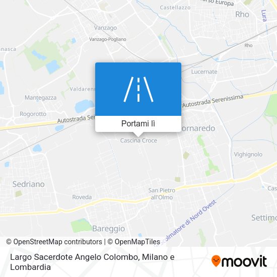 Mappa Largo Sacerdote Angelo Colombo