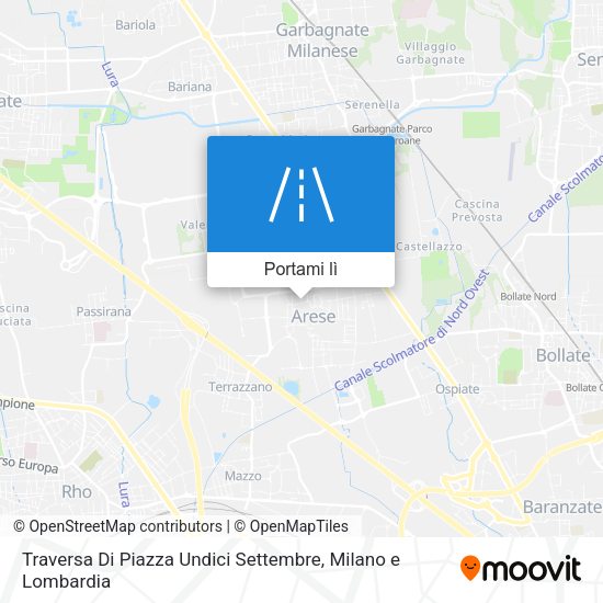 Mappa Traversa Di Piazza Undici Settembre