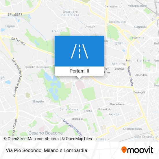 Mappa Via Pio Secondo