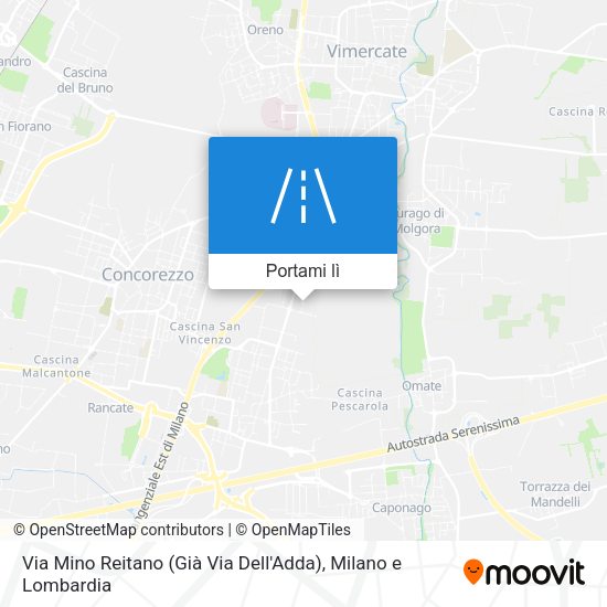 Mappa Via Mino Reitano (Già Via Dell'Adda)