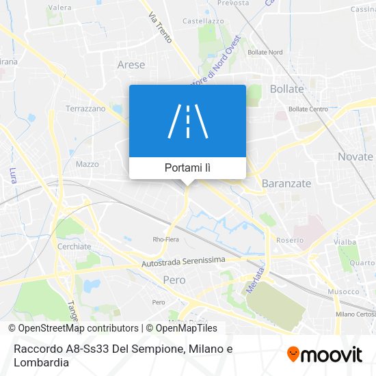 Mappa Raccordo A8-Ss33 Del Sempione