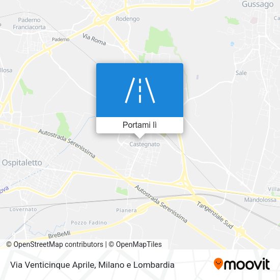 Mappa Via Venticinque Aprile