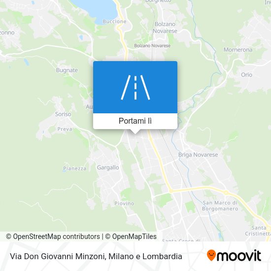 Mappa Via Don Giovanni Minzoni