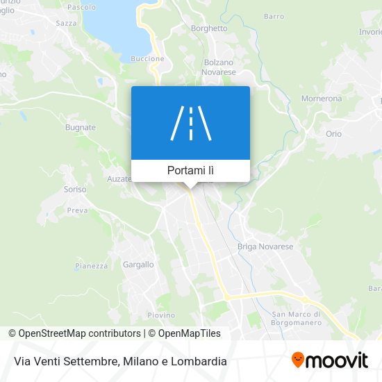 Mappa Via Venti Settembre