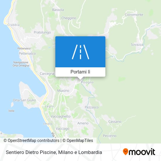 Mappa Sentiero Dietro Piscine