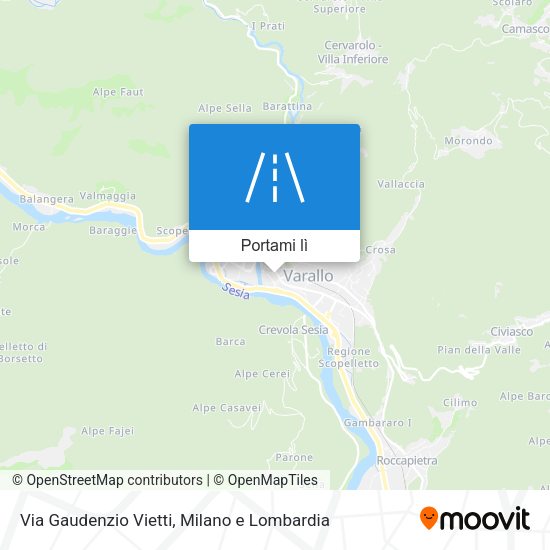 Mappa Via Gaudenzio Vietti
