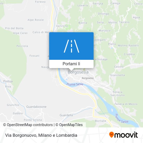 Mappa Via Borgonuovo