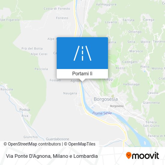 Mappa Via Ponte D'Agnona