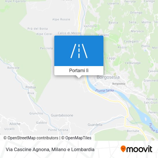 Mappa Via Cascine Agnona